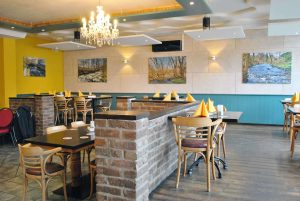 Restaurant Tresor, Kaufungen. Innenaufnahme vom Restaurantbereich.