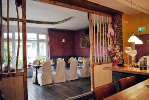 Restaurant Tresor, Kaufungen. Innenaufnahme vom Restaurantbereich.